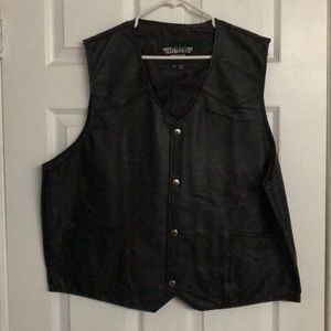 Men’s Motorcycle Leather  Vest by Bikers Club